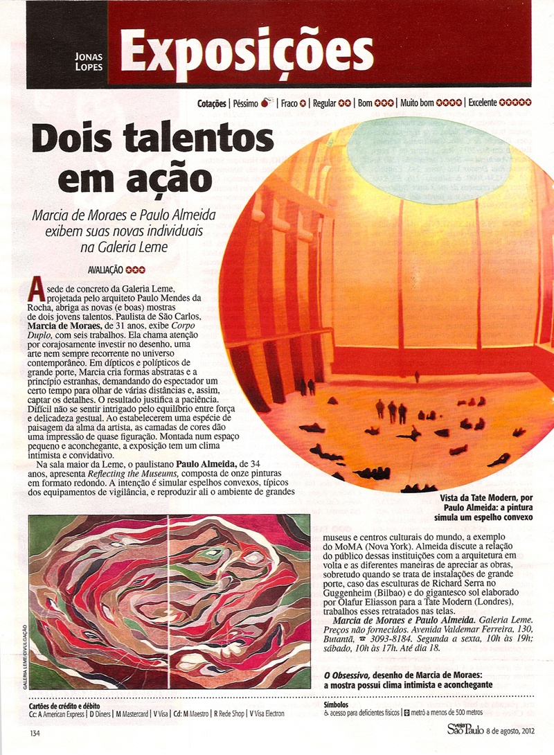 LOPES, Jonas. Dois Talentos em Ação, Revista Veja São Paulo