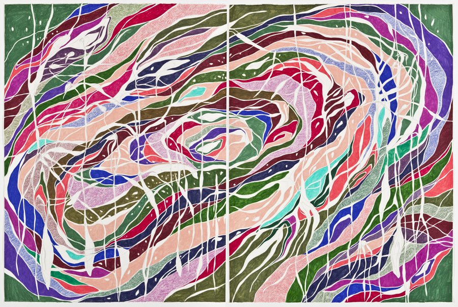 O Deslocamento, 2012 grafite e lápis de cor sobre papel graphite and colored pencil on paper 140 x 210 cm foto (photo): Ding Musa 